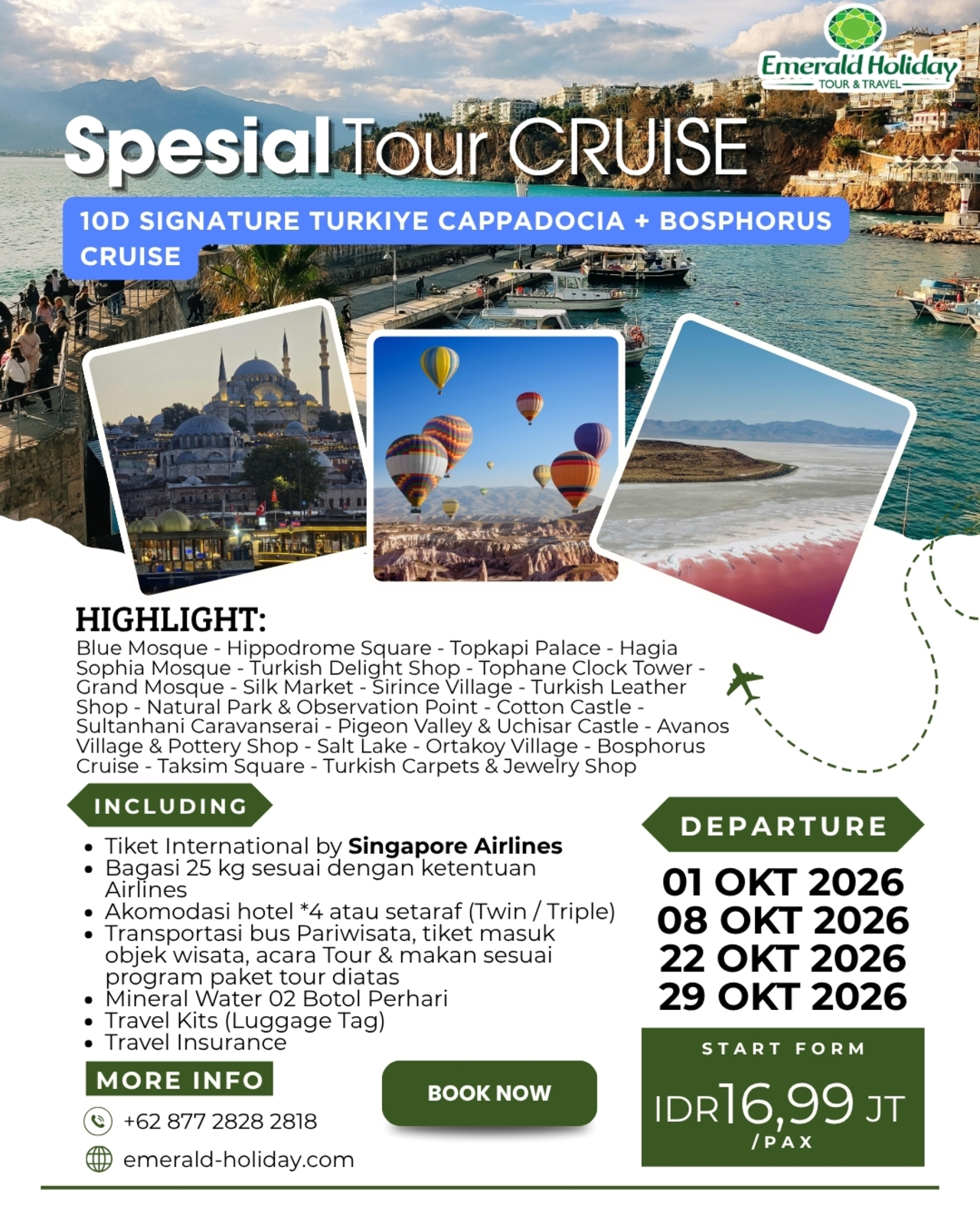 10D SIGNATURE TURKIYE CAPPADOCIA BOSPHORUS CRUISE